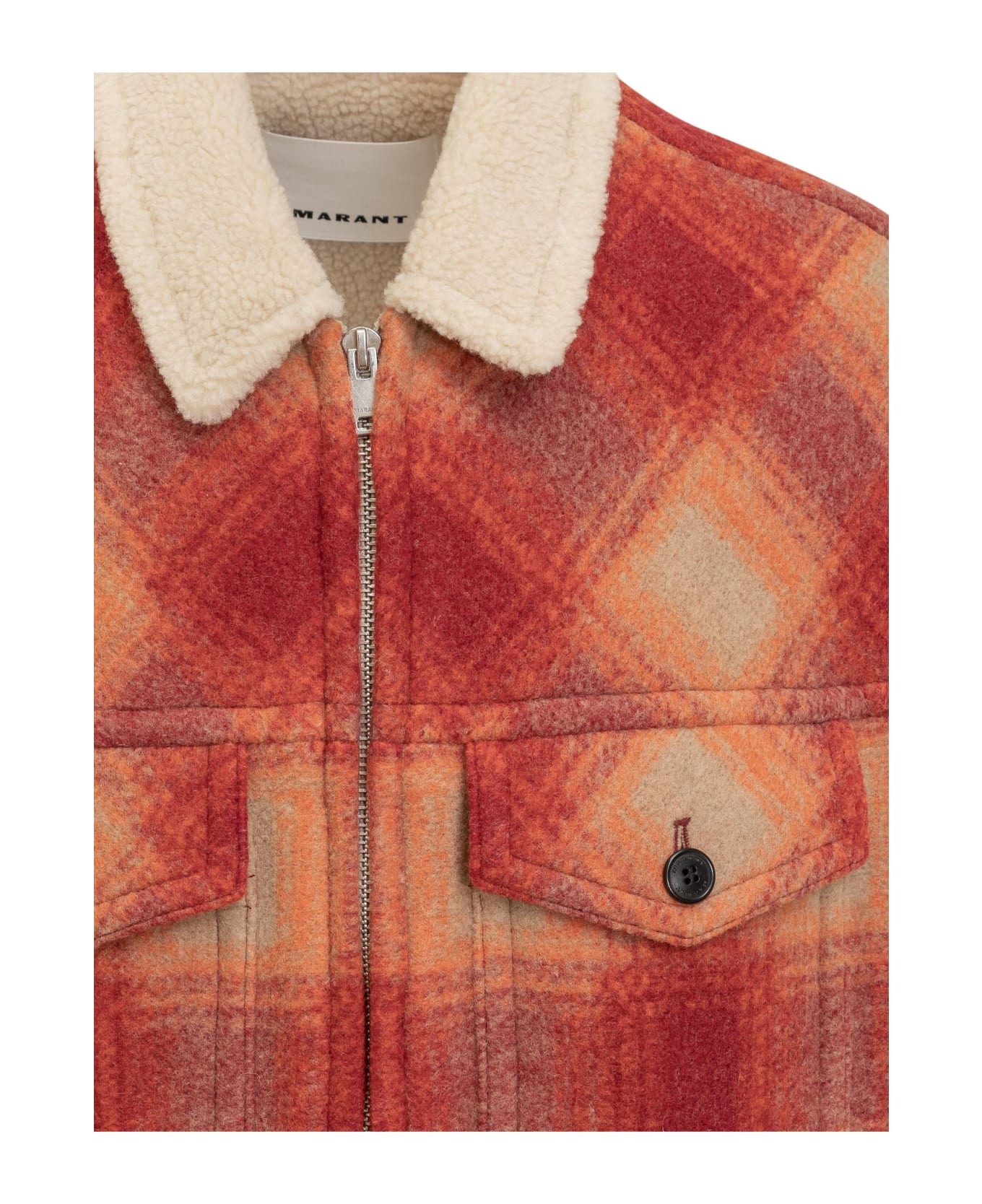 Plaid Checked Zip-up Gilet - 4