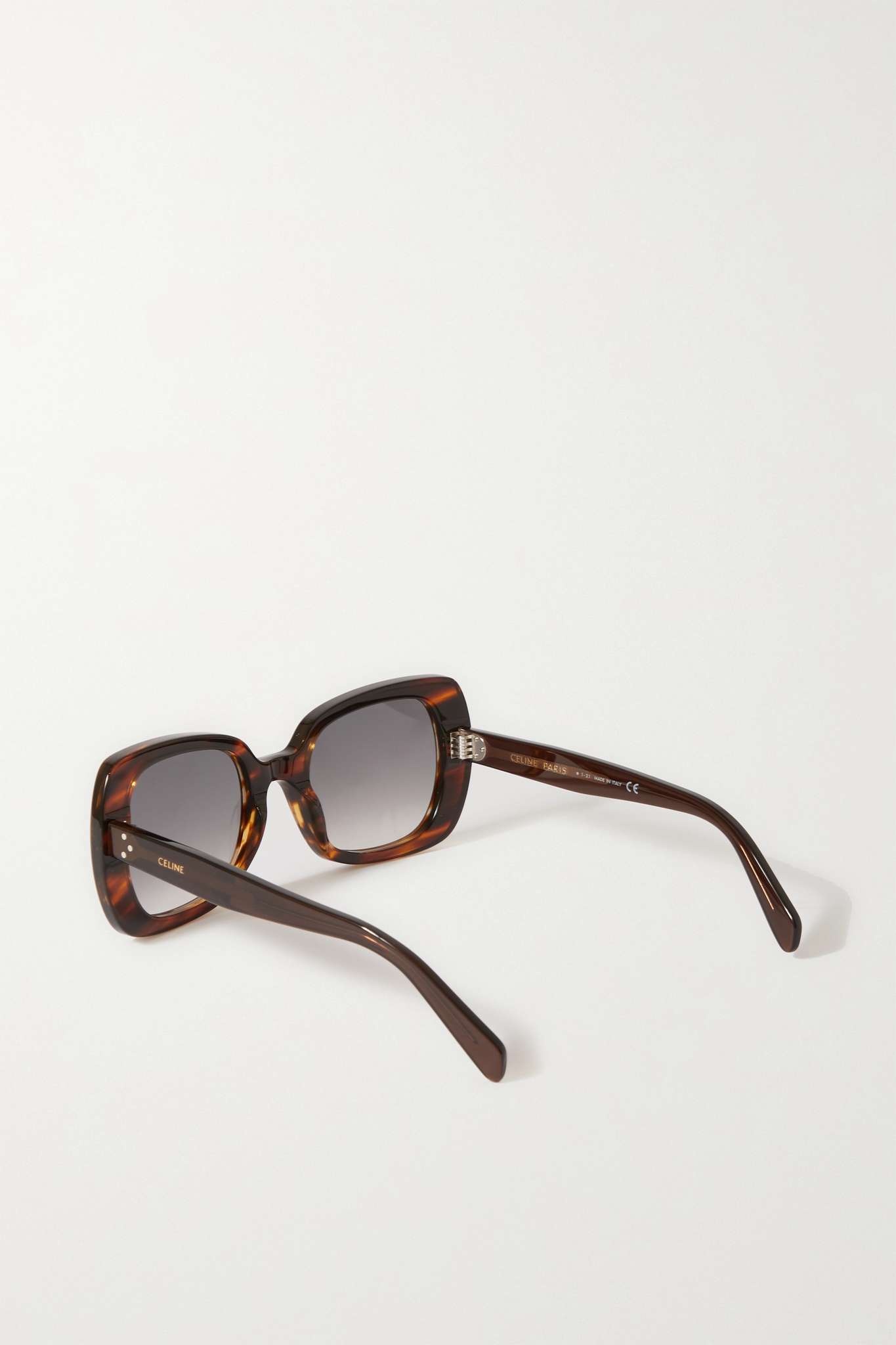 Square-frame tortoiseshell acetate sunglasses - 3