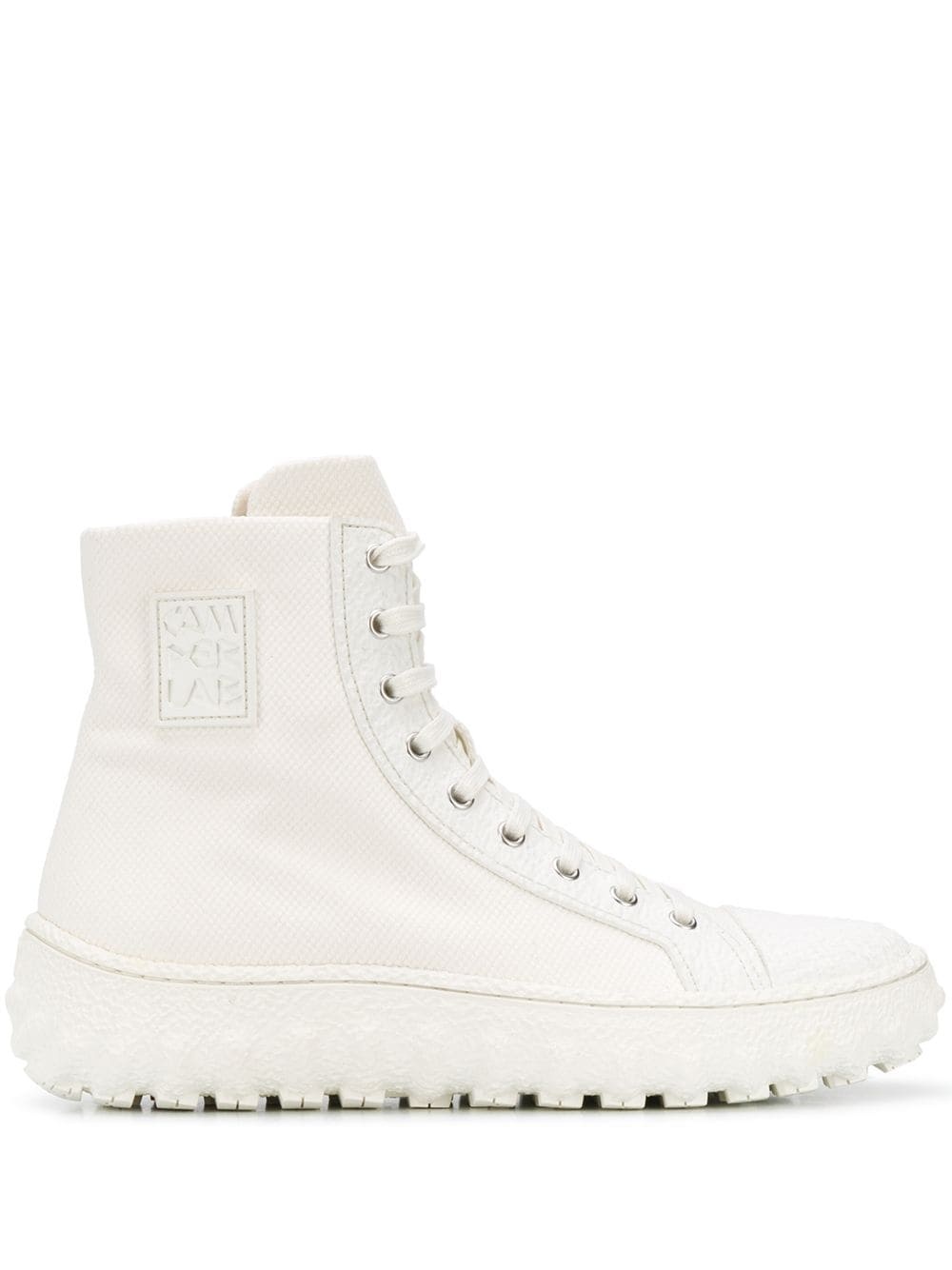 ridged sole high-top sneakers - 1