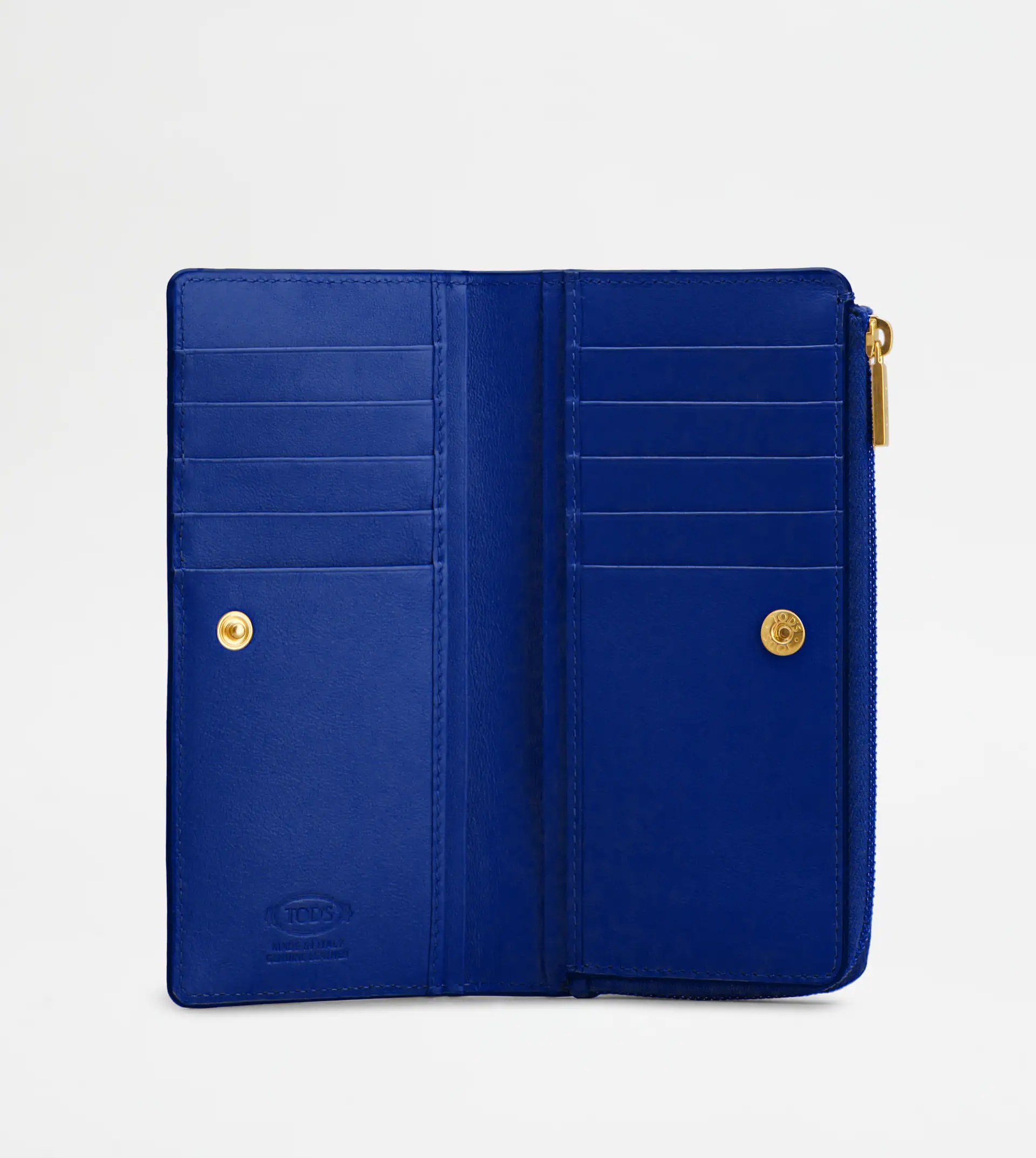 T TIMELESS WALLET IN LEATHER - BLUE - 2