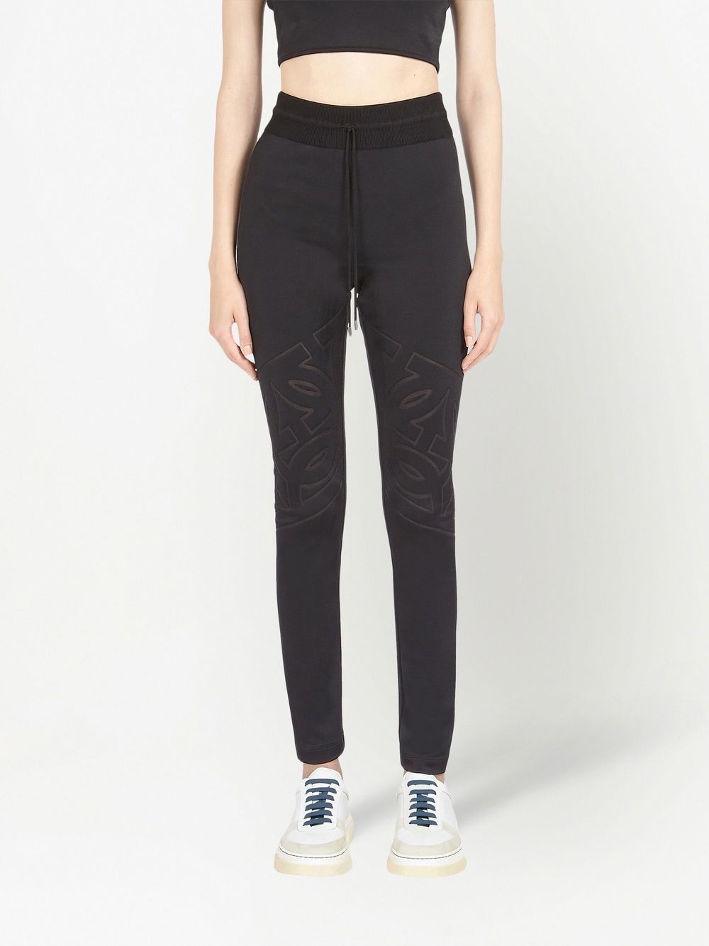 logo-detail drawstring leggings - 3