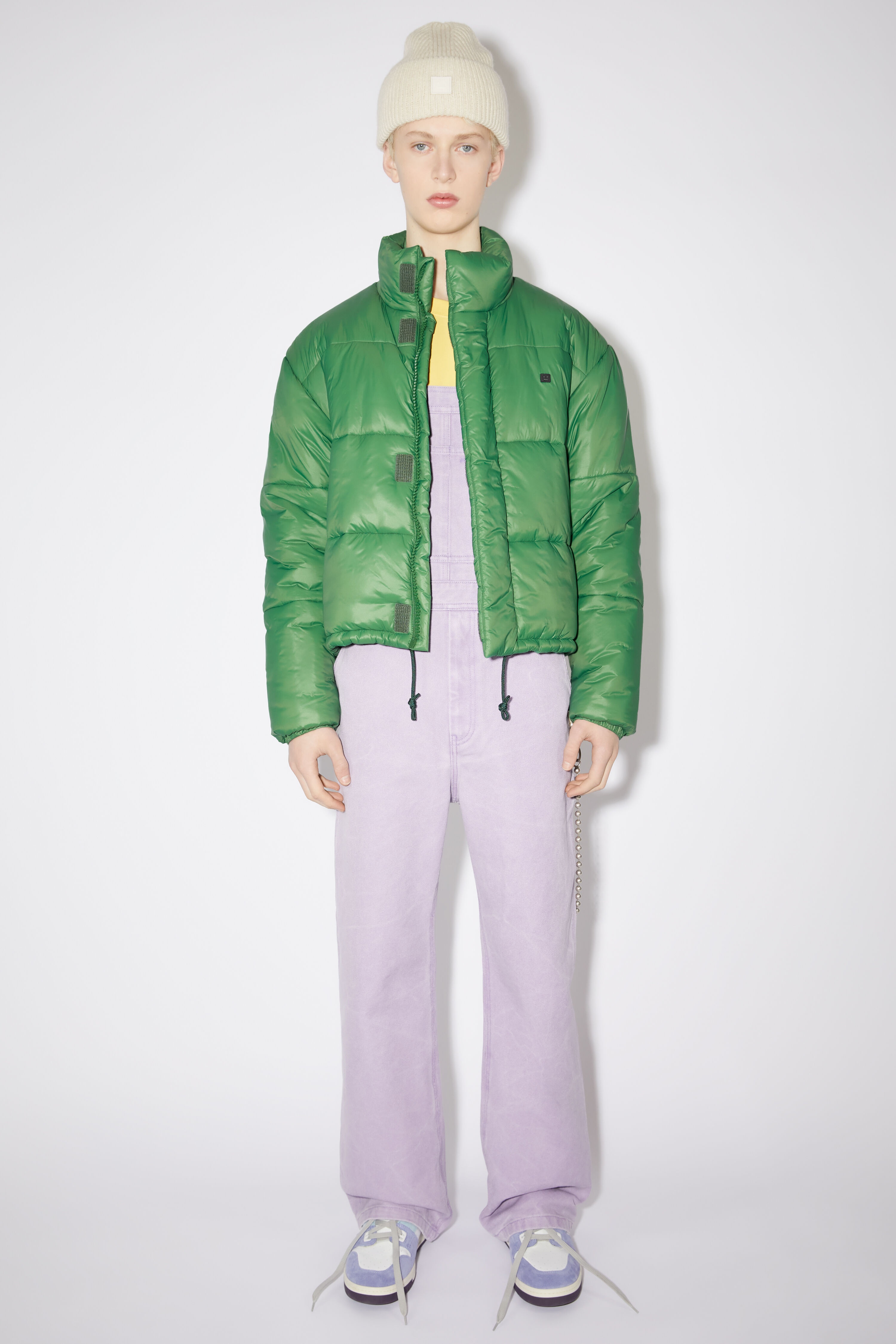 Puffer face logo jacket - Dusty green - 2