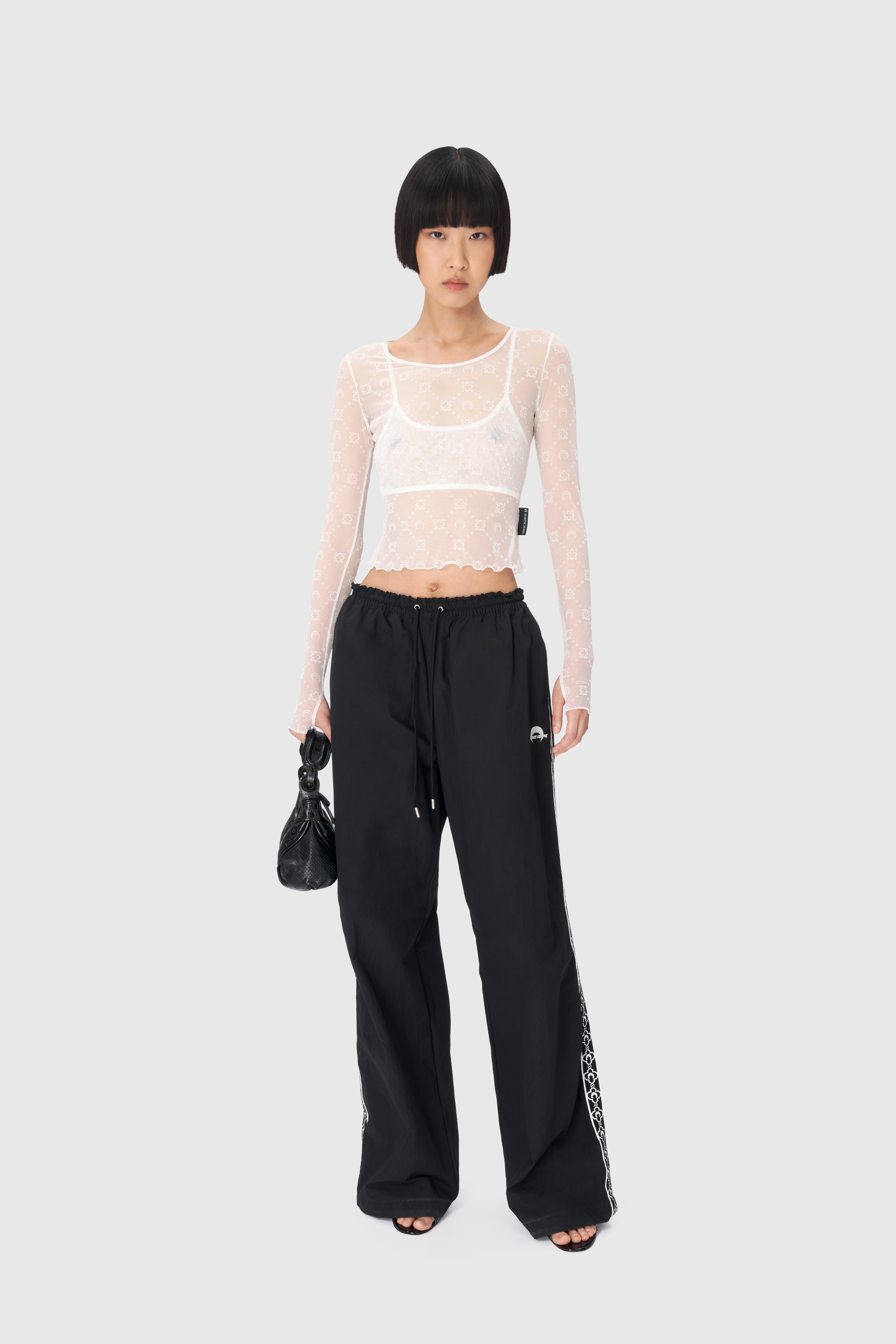 Recycled Mesh Flock Second Skin Cropped Top - 2