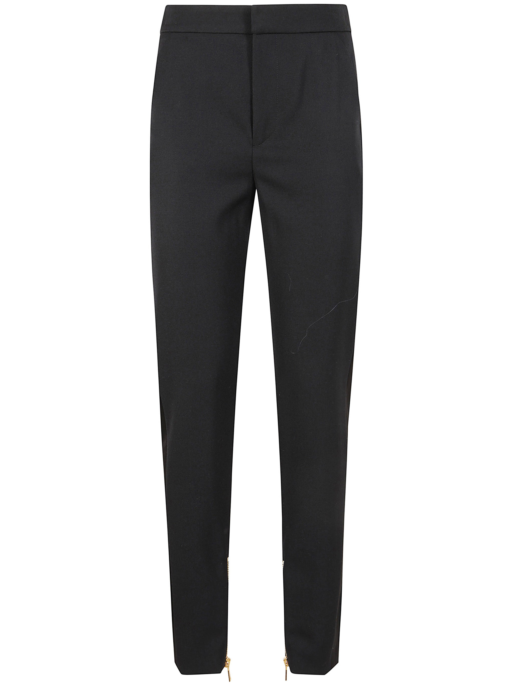Balmain Women Zipped Satin Slim Pants - 7
