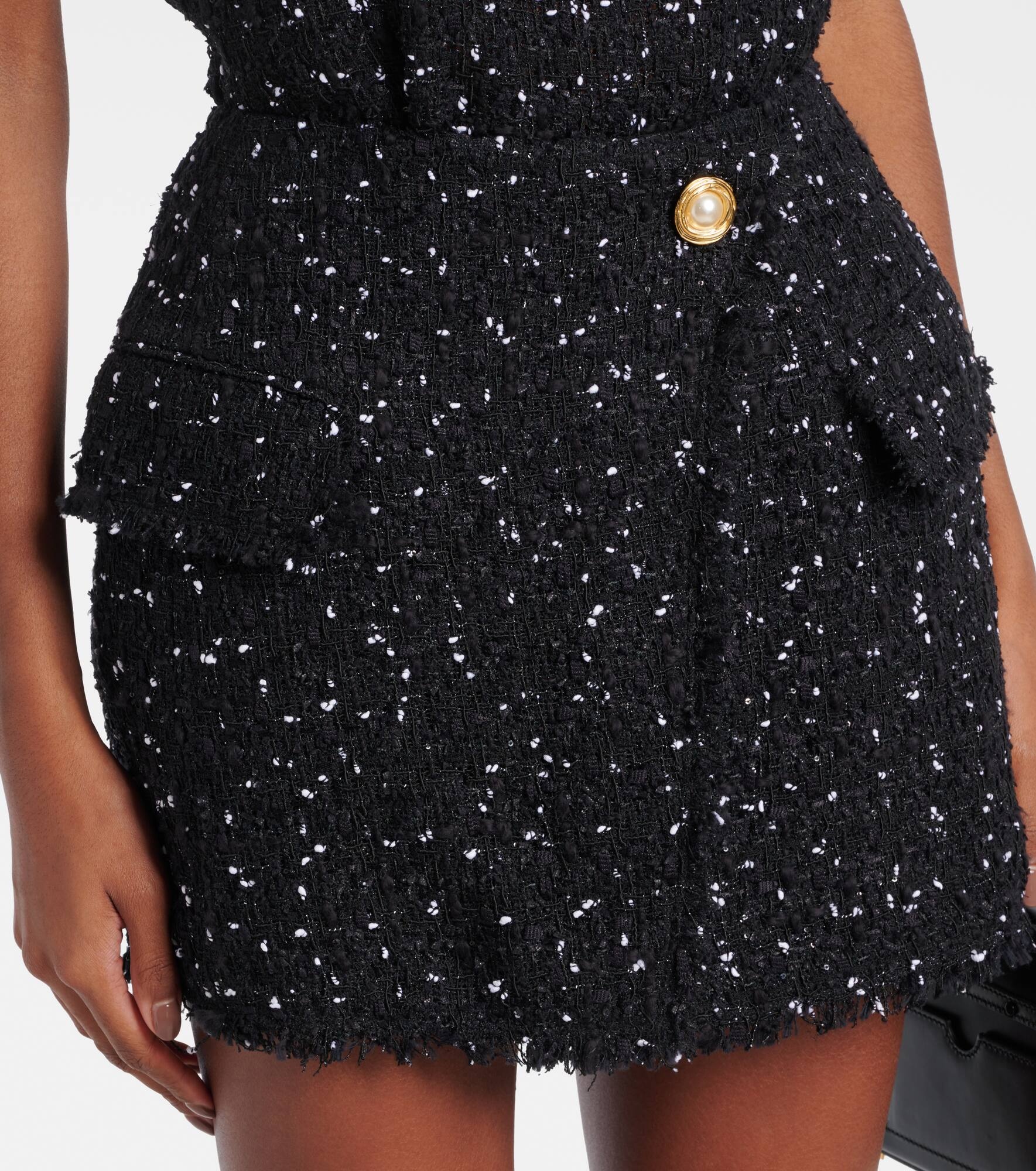 Polka-dot tweed miniskirt - 4