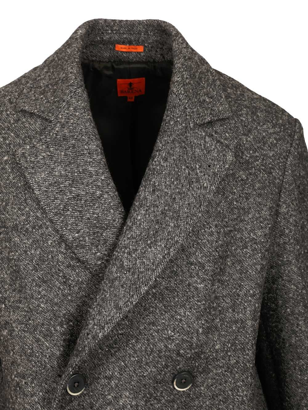 Cappotto Doppio Petto Gazabin Granelo 97 Lana 6 Poliamidica Coats Grey - 4