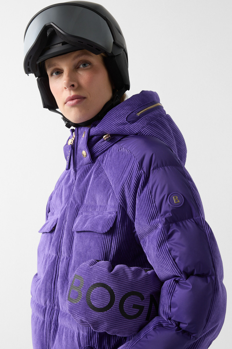 Marli corduroy ski jacket in Violet 6