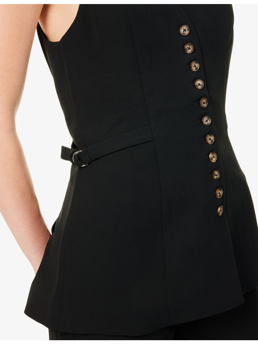 Rowe V-Neck Woven Vest - 5