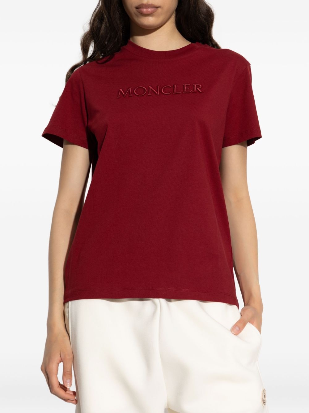 logo-embroidered T-shirt - 3