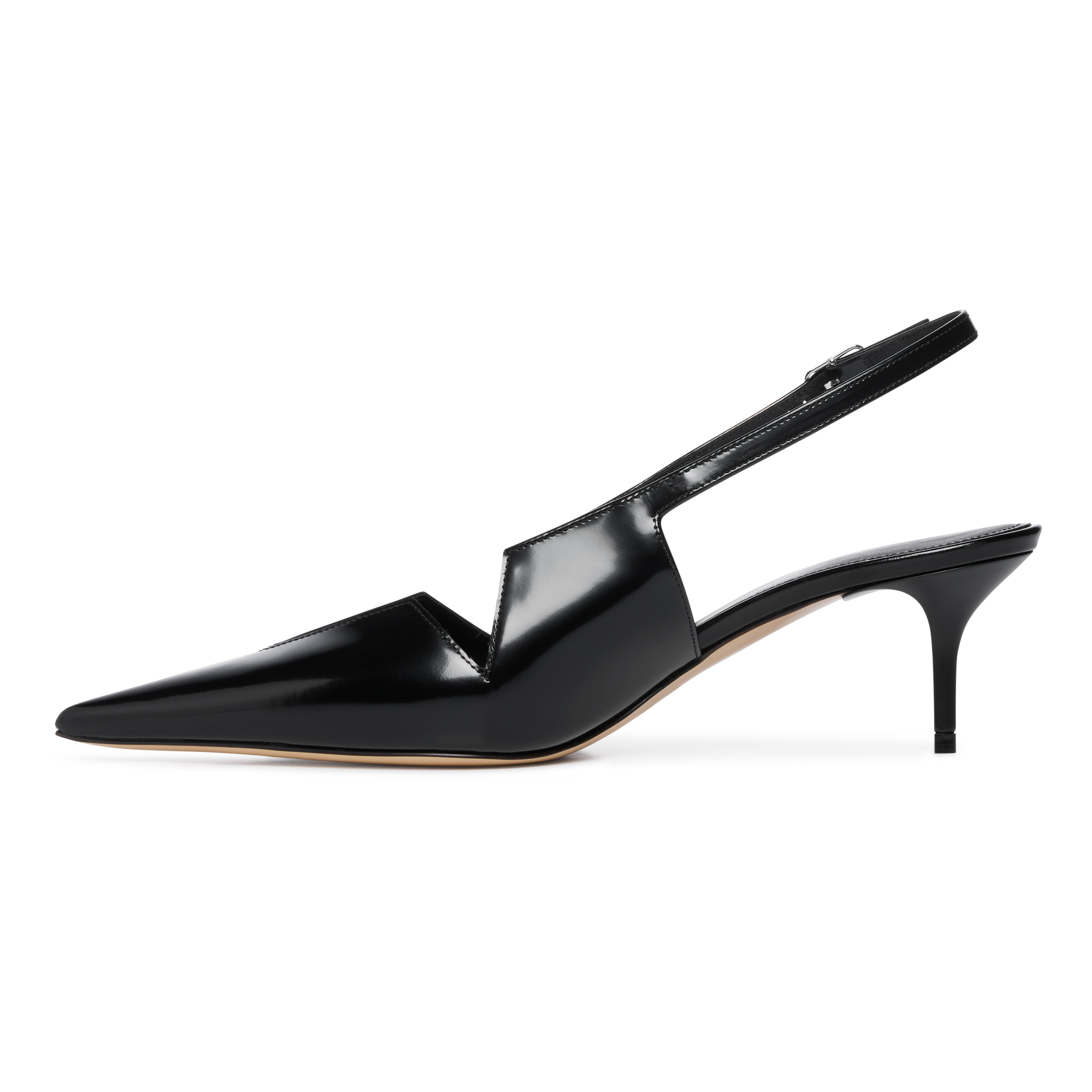 Gloss Star Cut-Out Low Stiletto Heels - 3