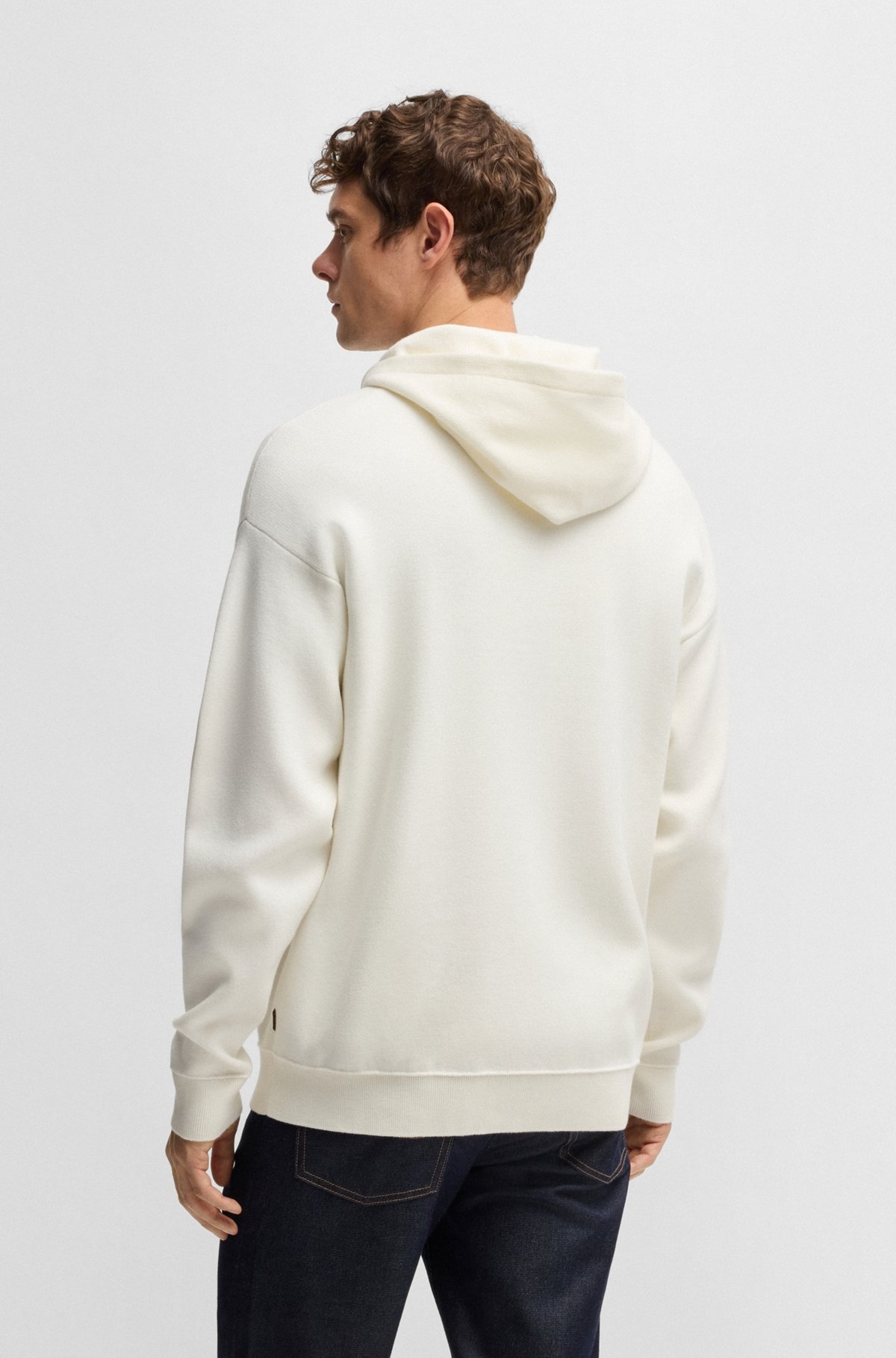 BOSS X ASTON MARTIN TWISTED-COTTON HOODIE WITH LOGO EMBROIDERY - 5