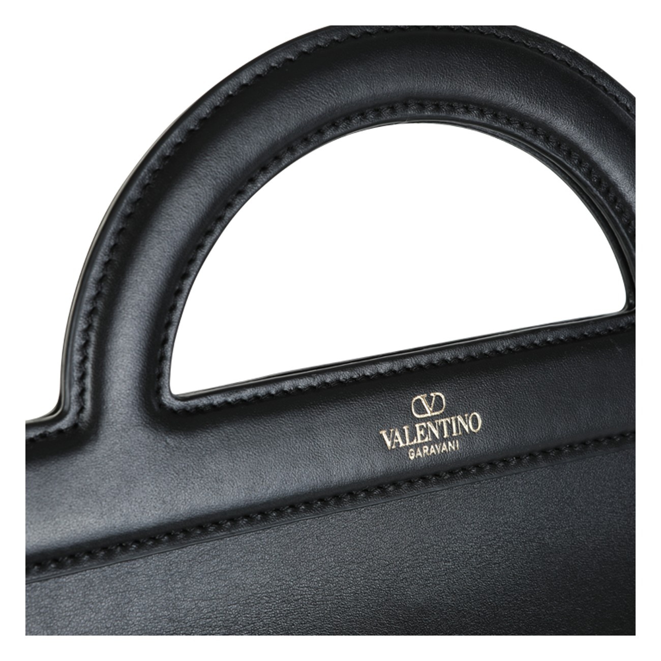 black leather tote bag - 4