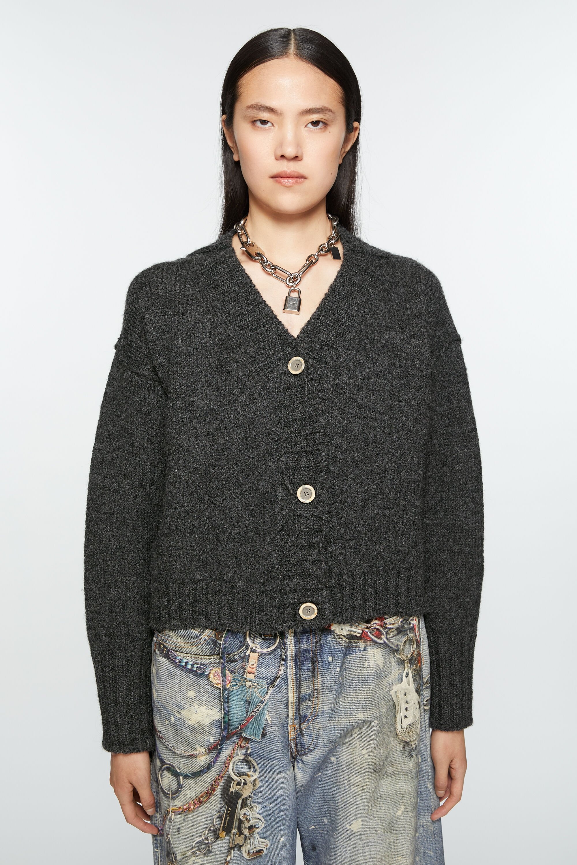 Knit cardigan - Anthracite grey - 2