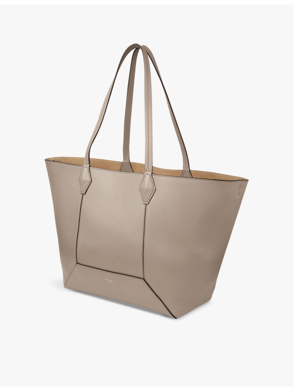 Diamond logo-embossed medium leather tote bag - 5