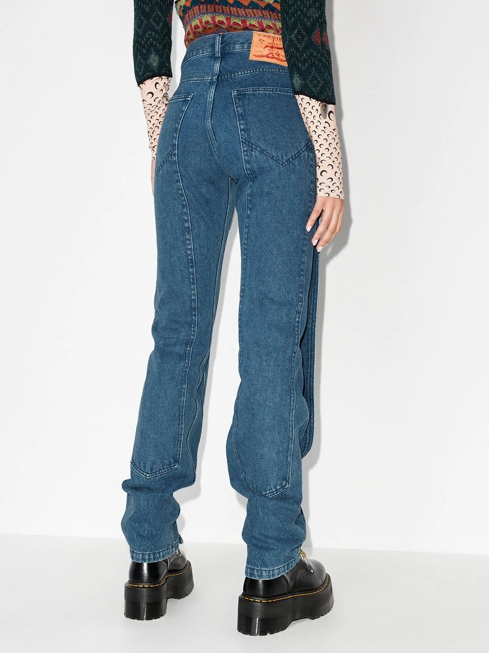 high-rise straight-leg jeans - 3