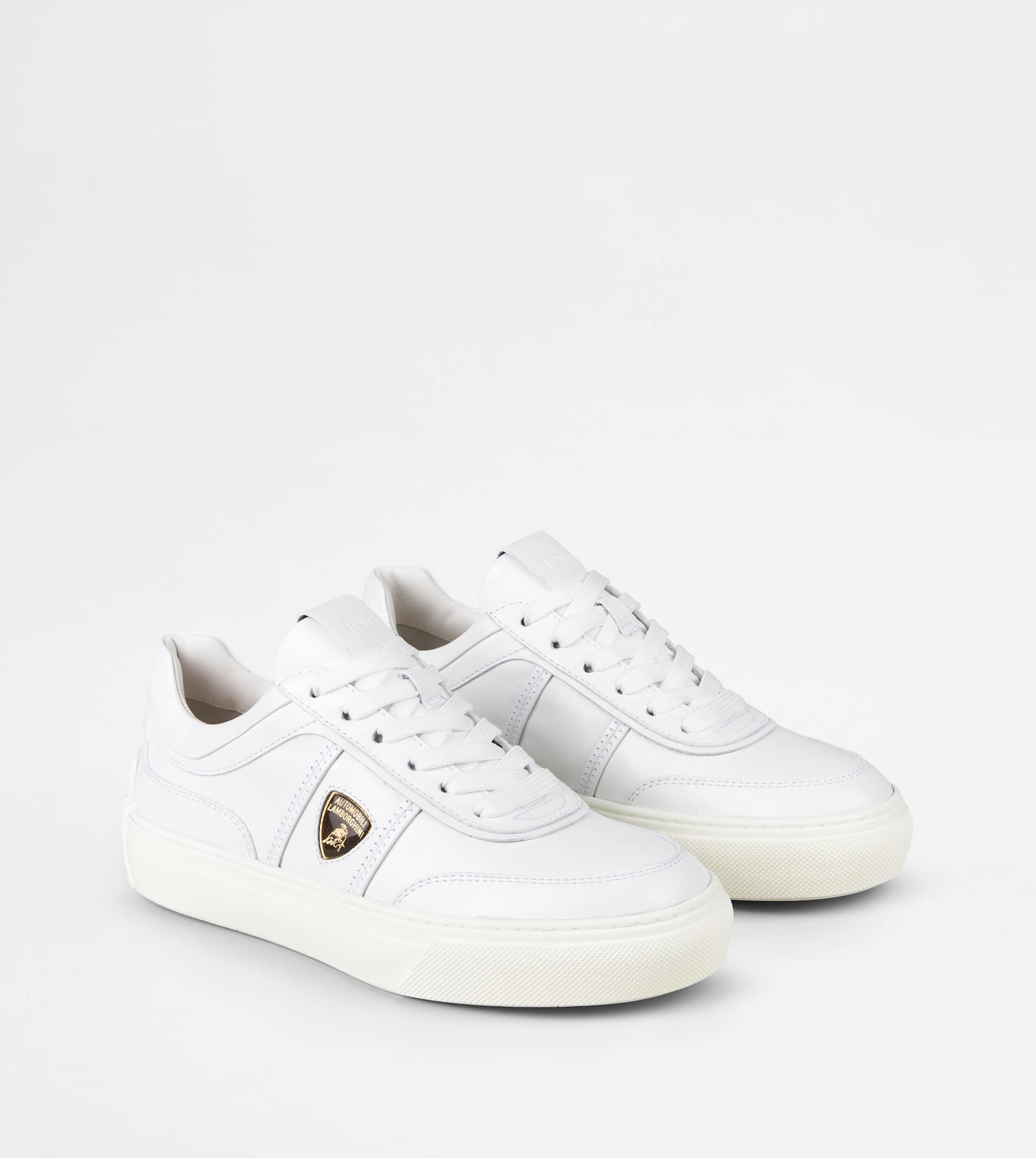 SNEAKERS IN LEATHER - WHITE - 3