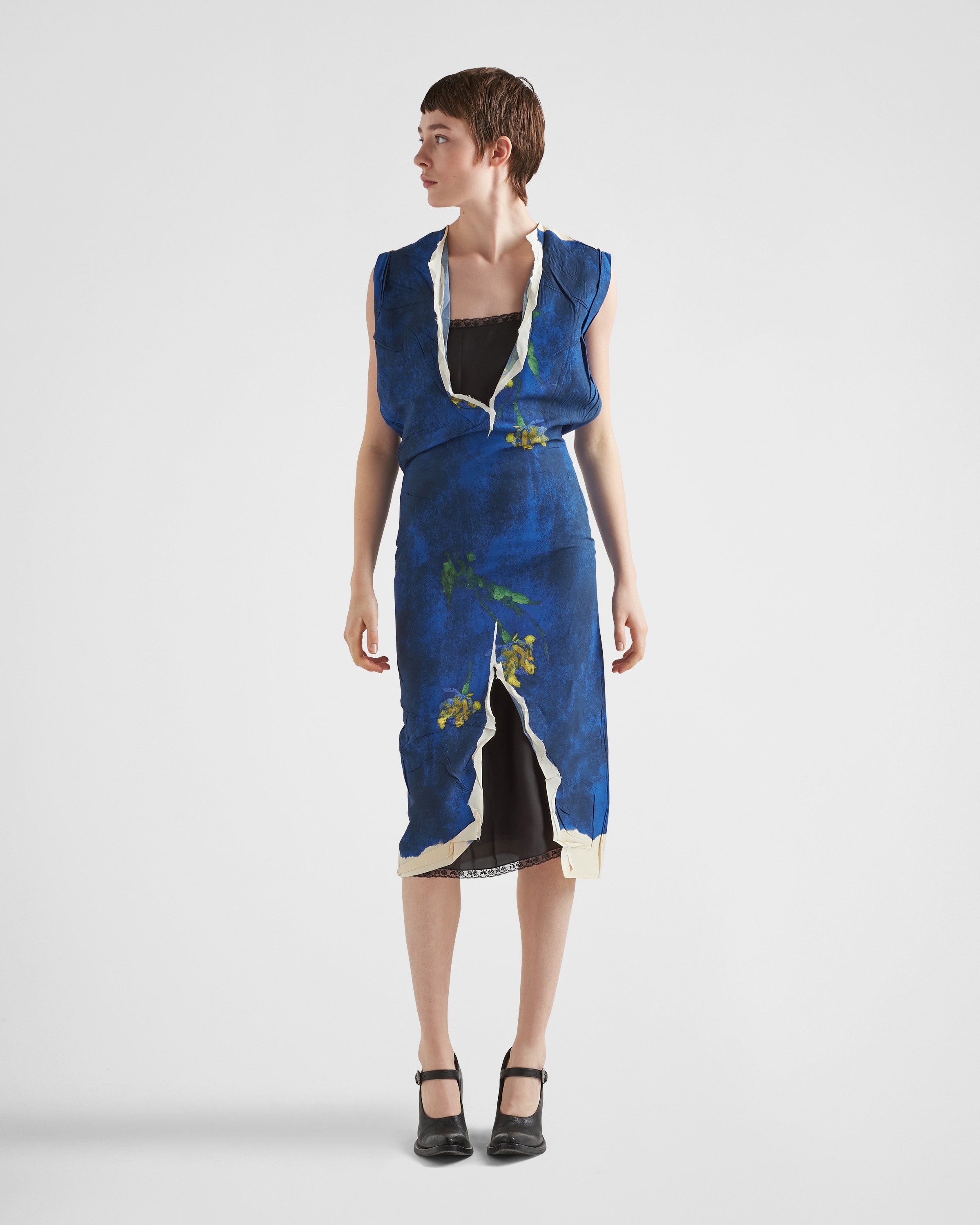 Paper-based printed technical fabric dress - 2