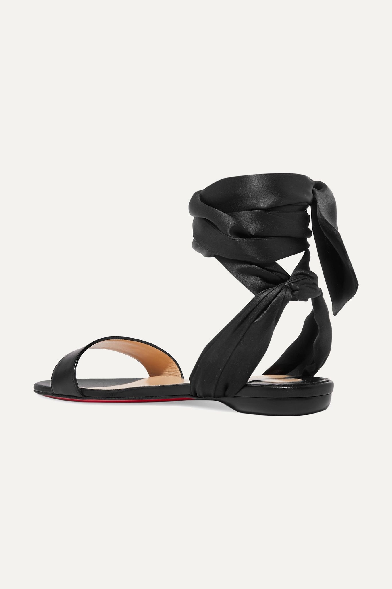 Sandale Du Desert leather and satin sandals - 4