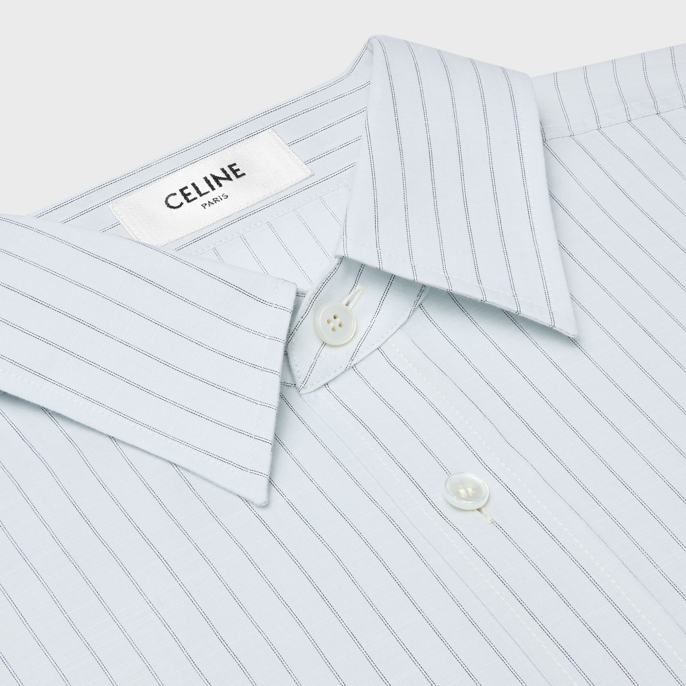 cropped shirt IN COTTON CHAMBRAY - 3