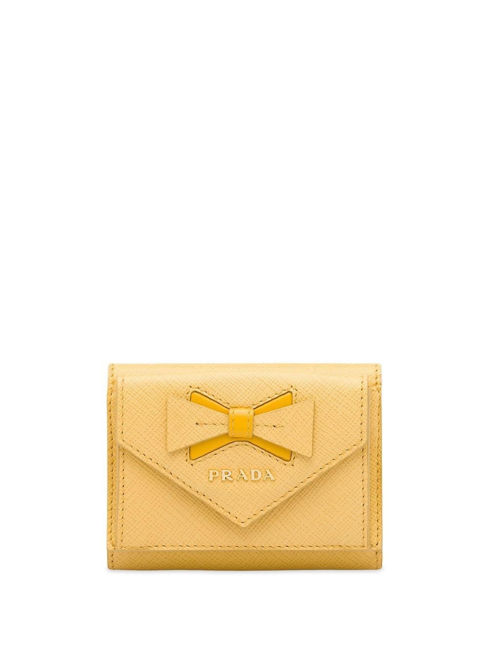 bow-embellished Saffiano wallet - 1