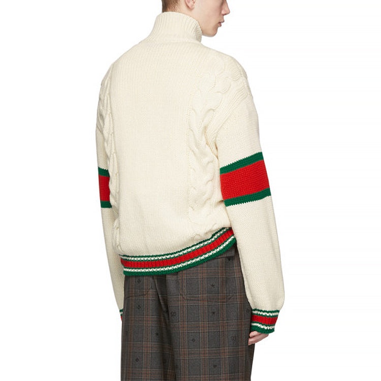 Gucci Twisted Bomber Jacket For Men Beige 599311-XKA32-9133 - 4