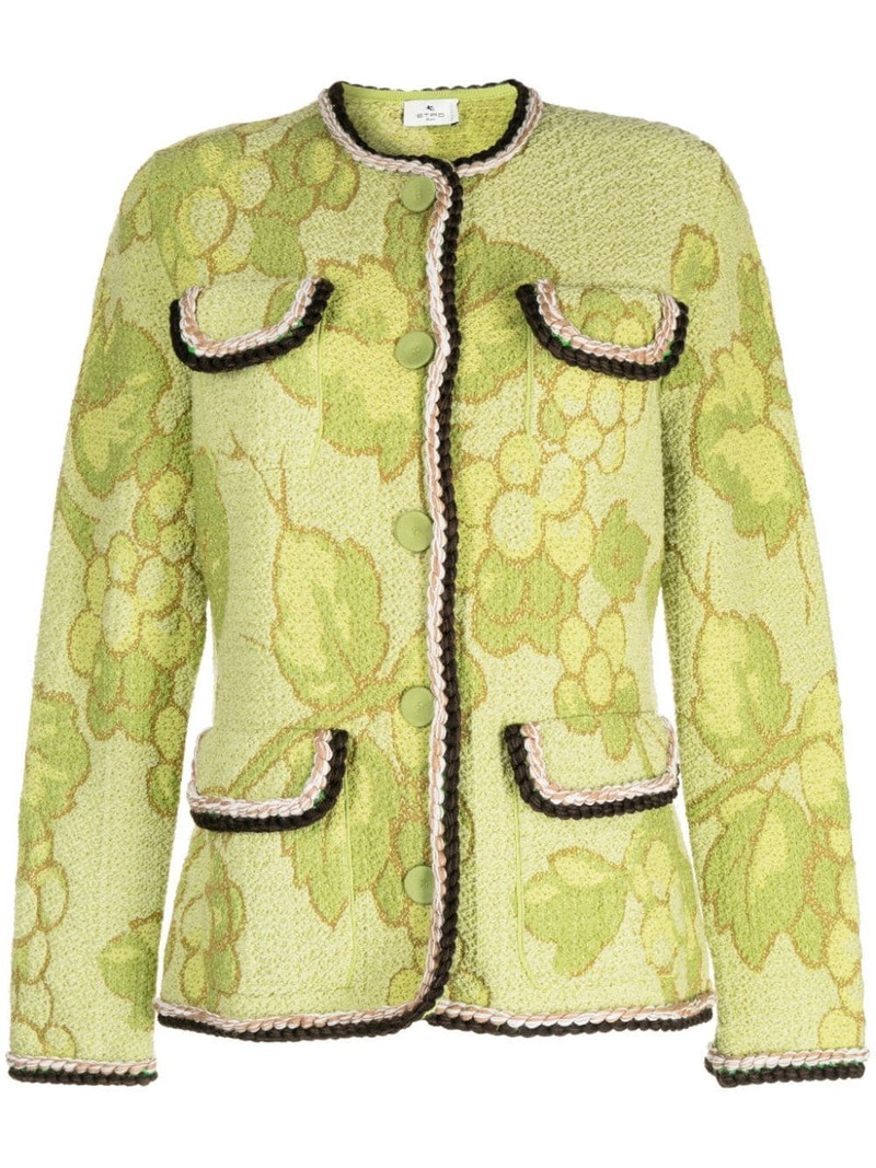 Classic button-up tweed jacket 1