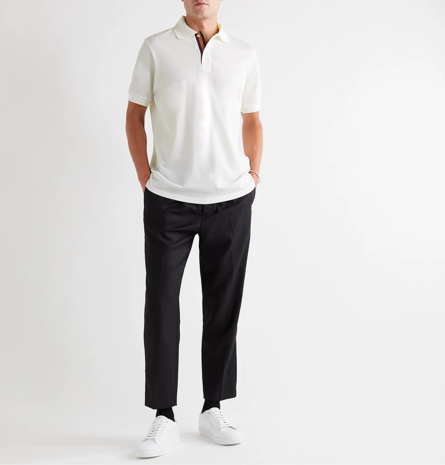 Webbing-Trimmed Cotton-Piqué Polo Shirt - 2