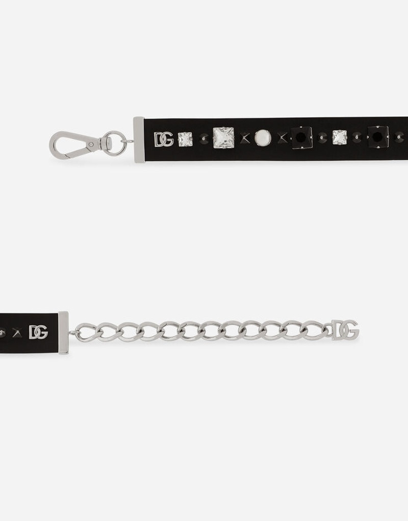 Dolce & Gabbana Leather and brass belt outlook