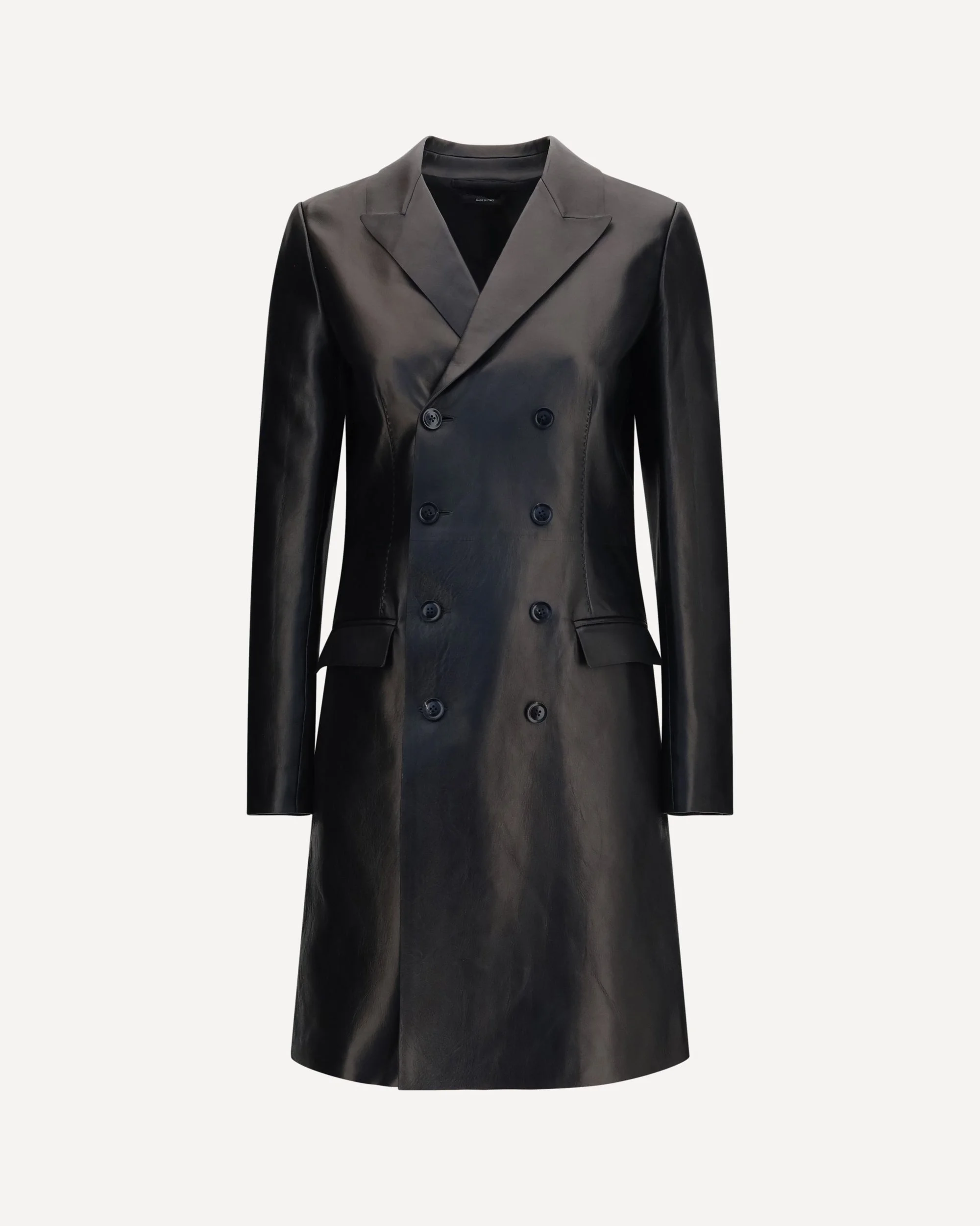 Double-breasted lambskin Coat - 1