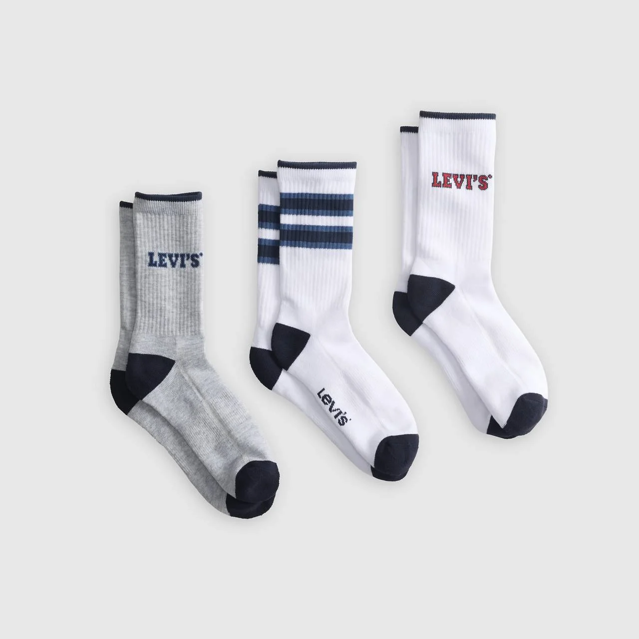 LEVI'S® LOGO REGULAR CUT SOCKS (3 PACK) - 1