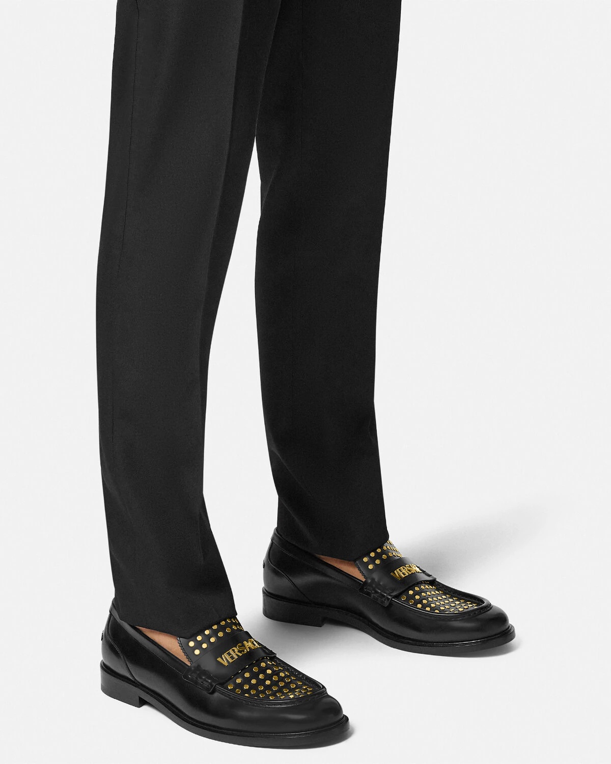 Studded Logo Loafers - 3