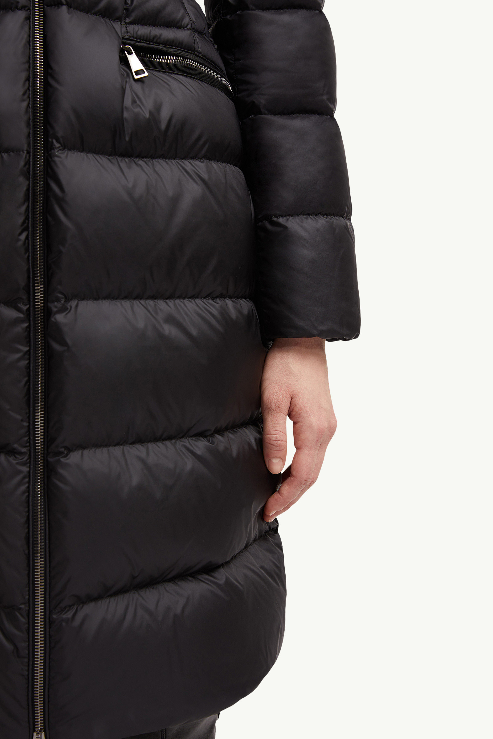 Boedic Hooded Shearling-Trimmed Long Down Jacket - 8
