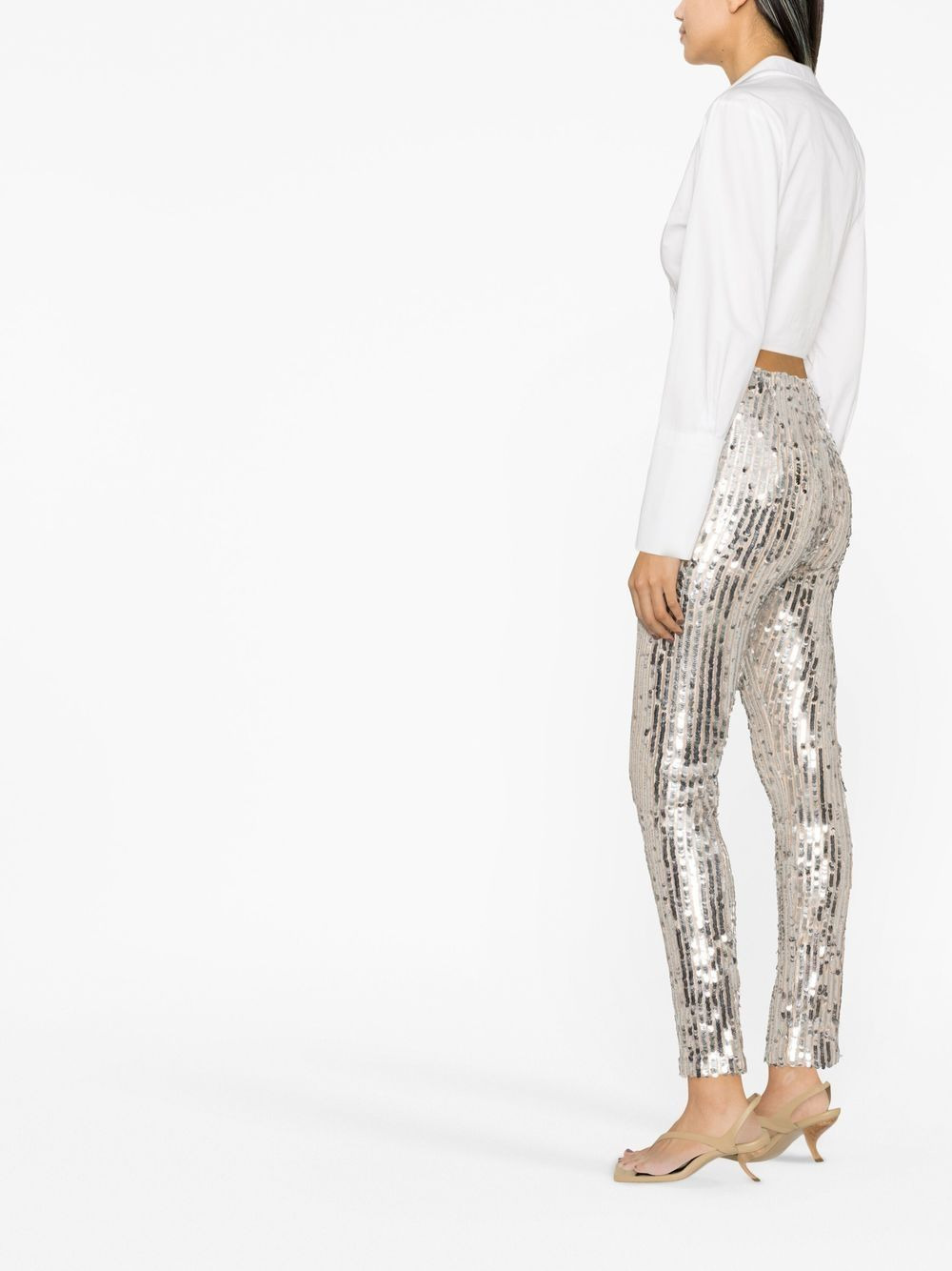 sequin high-waisted leggings - 3
