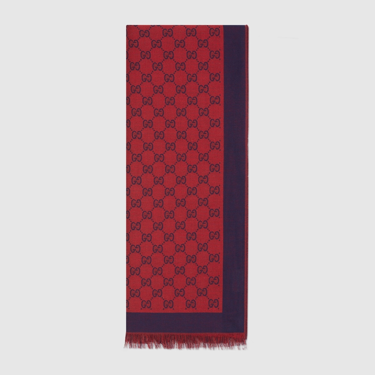 GG jacquard cotton stole - 1