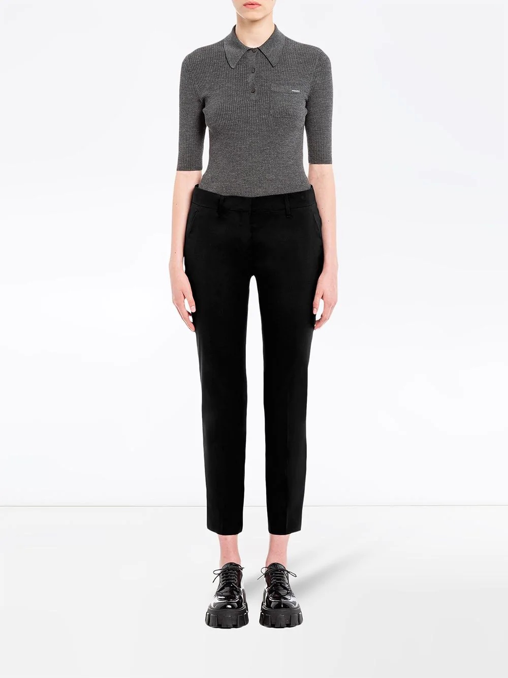 cropped tapered trousers - 2