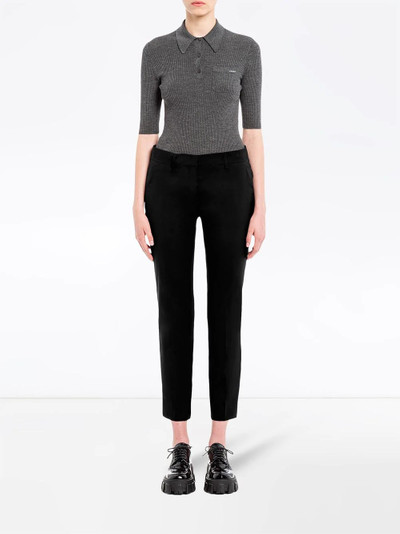 Prada cropped tapered trousers outlook