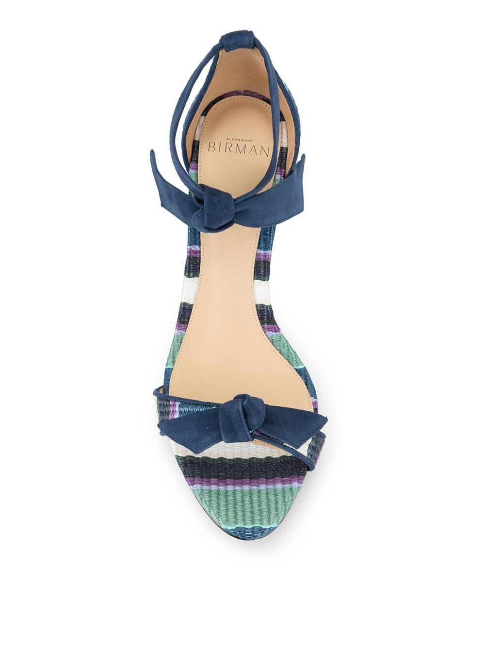striped wedge sandals - 4