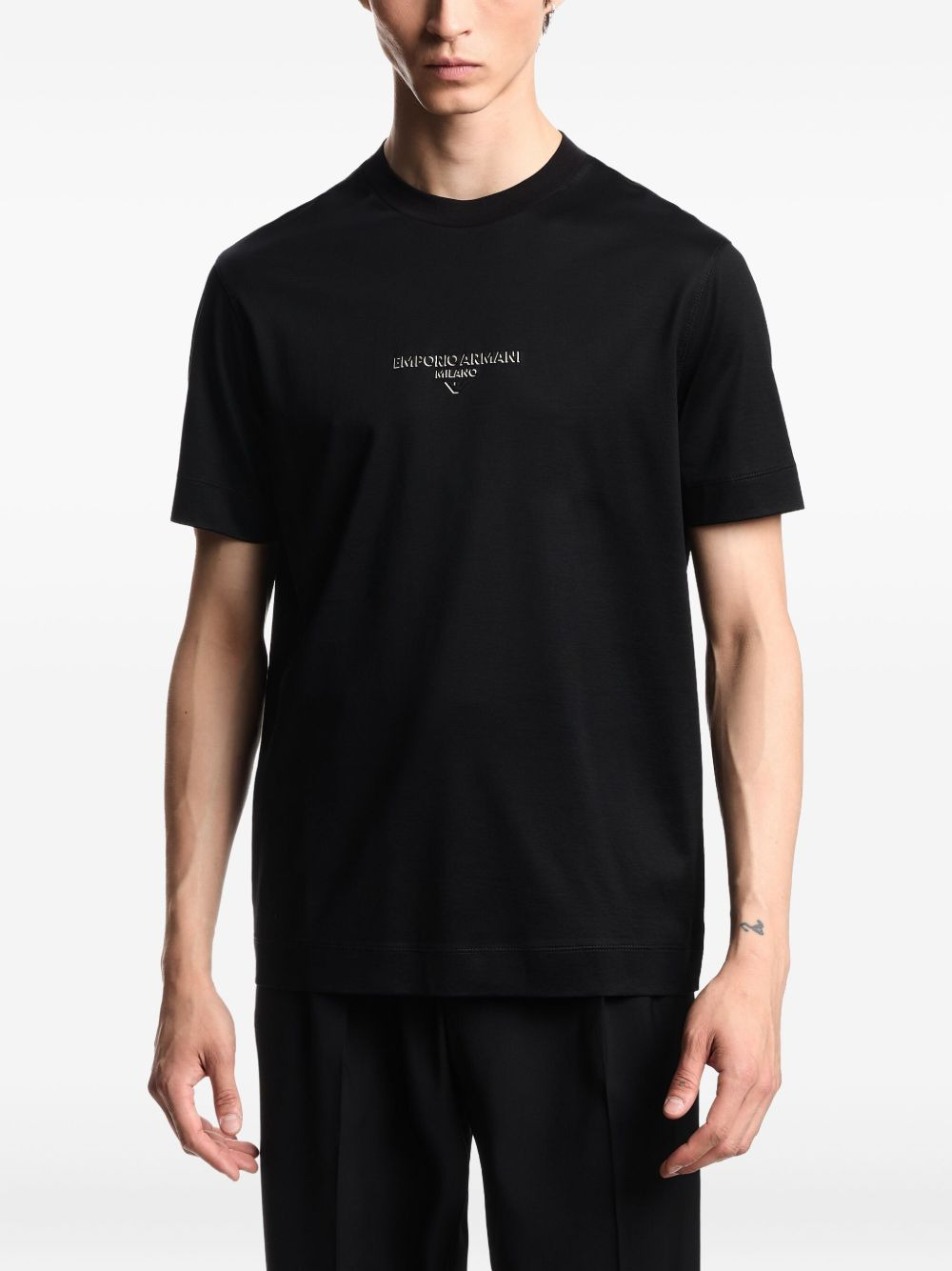 logo-embroidered T-shirt - 3