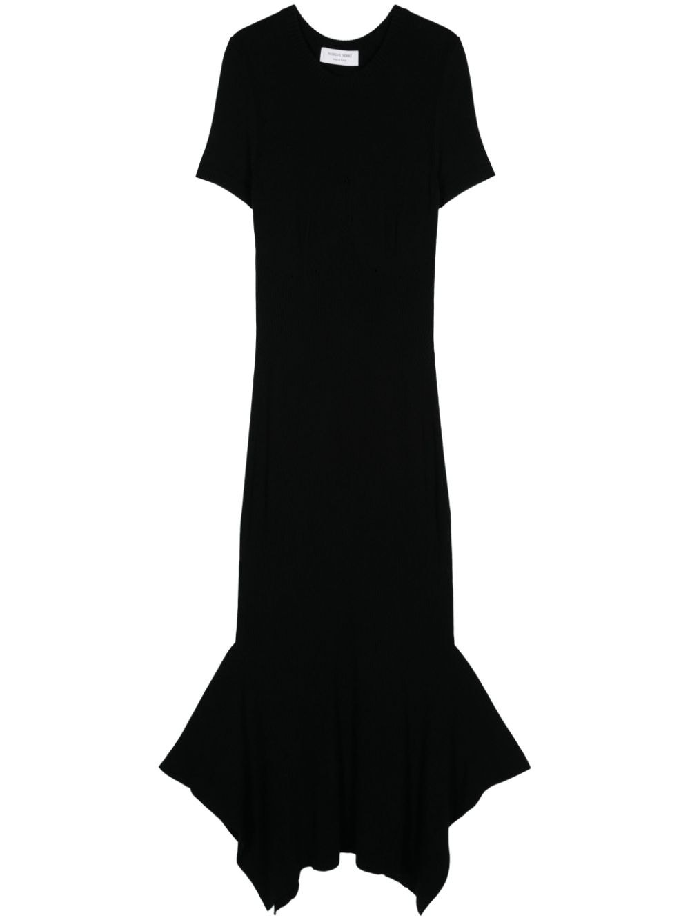 short-sleeve knitted dress - 1