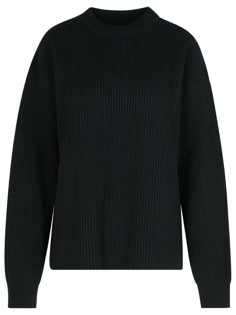 Jil Sander Black Wool Crew Neck Sweater - 1