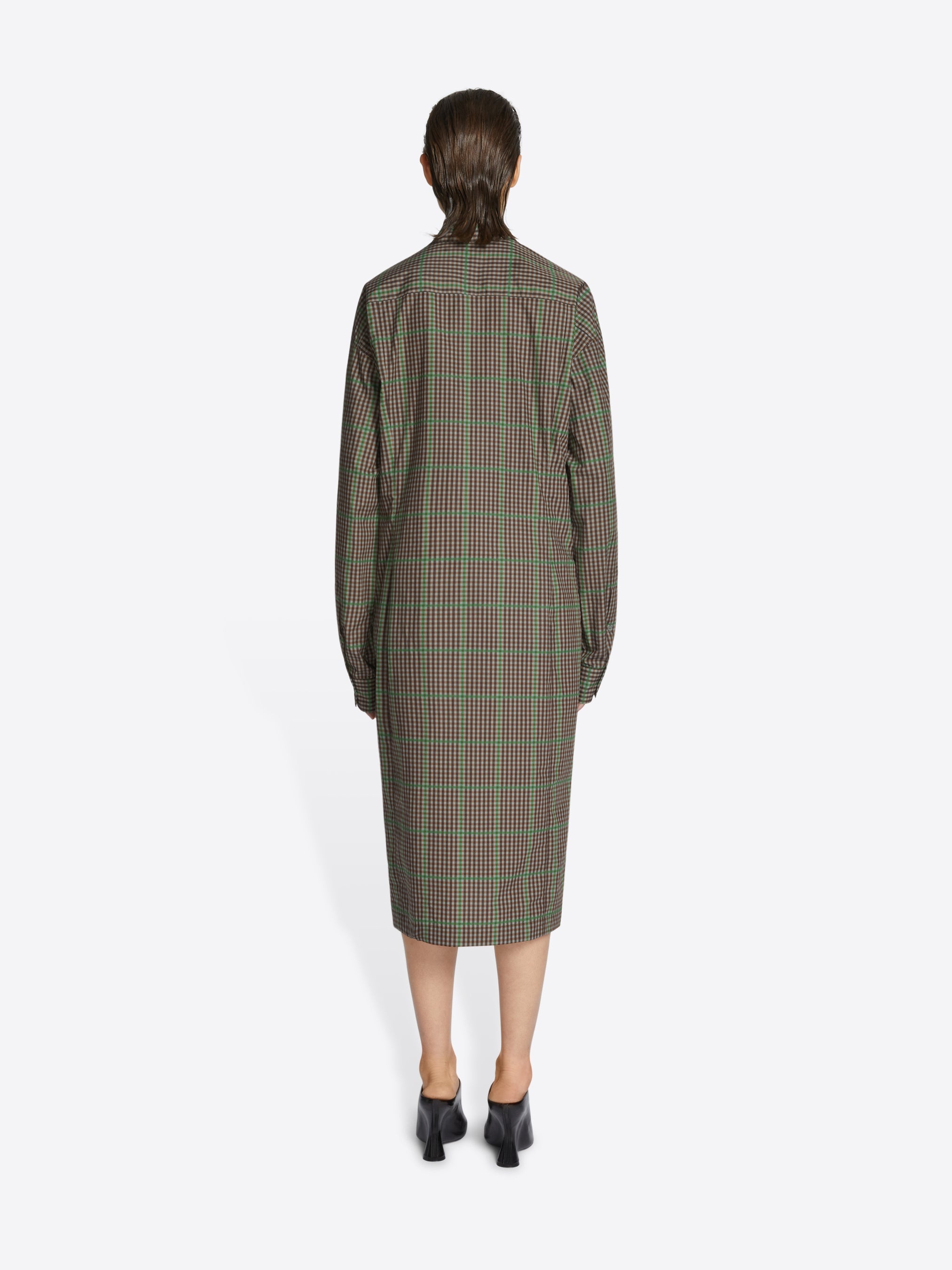 CHECKED SHIRT DRESS - 4