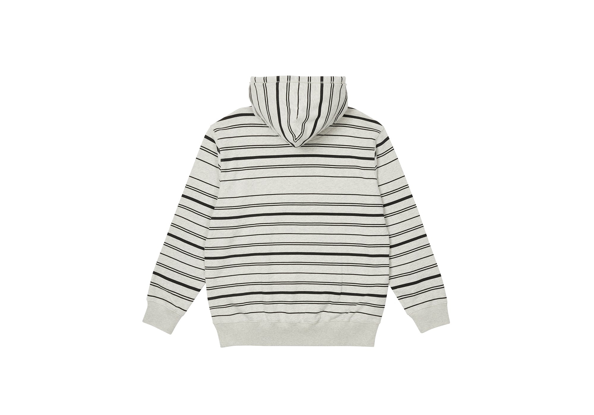 PRINTED STRIPE HOOD GREY MARL - 2