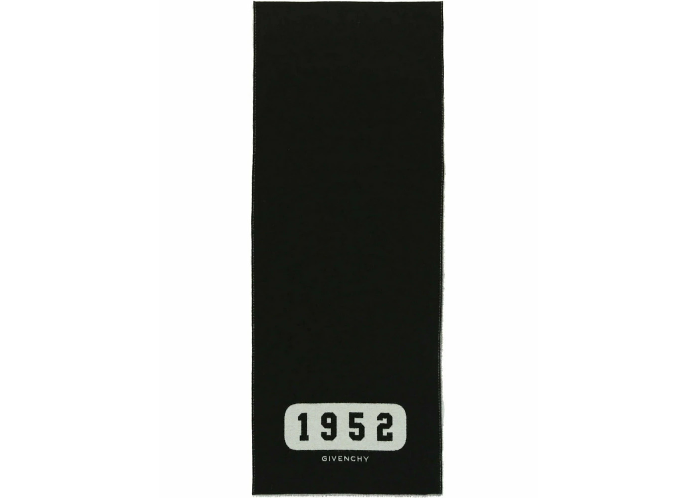 Givenchy Wool College Scarf Black/White - 4