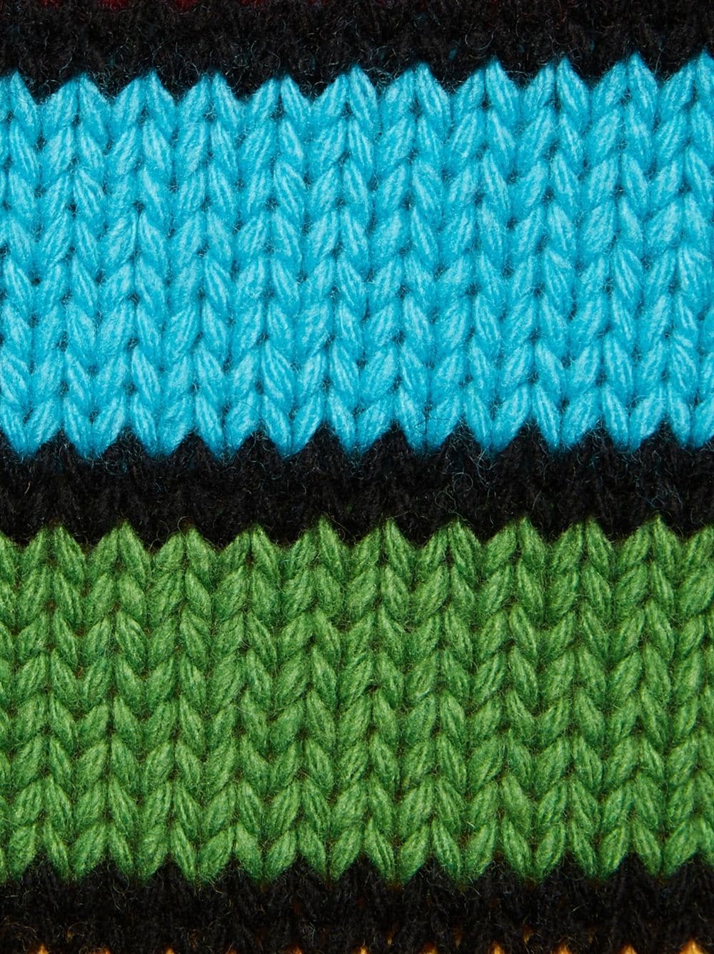 stripe-pattern knitted jumper - 4
