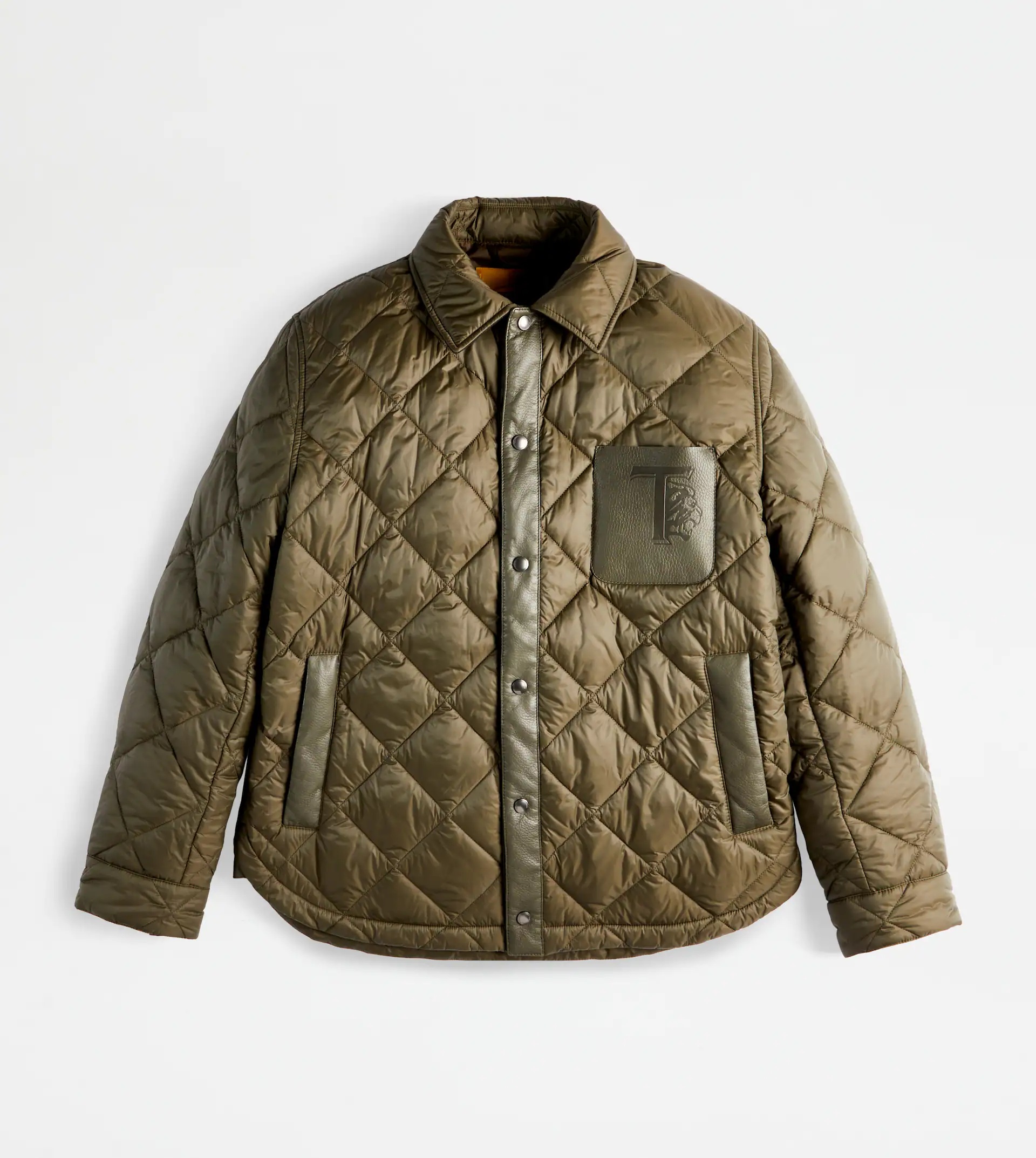 TOD'S QUILTED OVER SHIRT - GREEN - 1