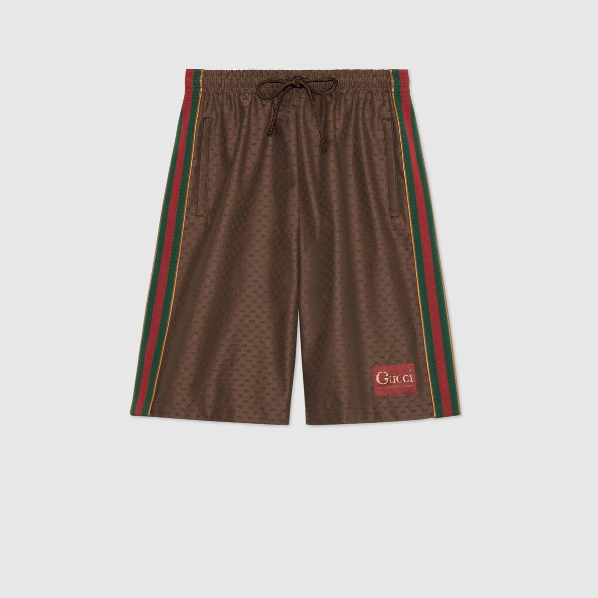 Mini GG shorts with Gucci label - 1