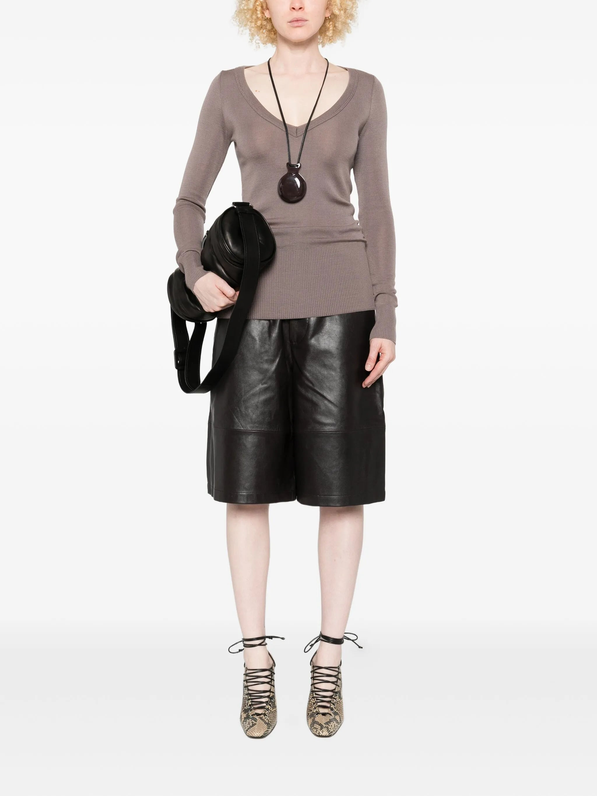 Lemaire Long-sleeve V-neck Sweater - 4