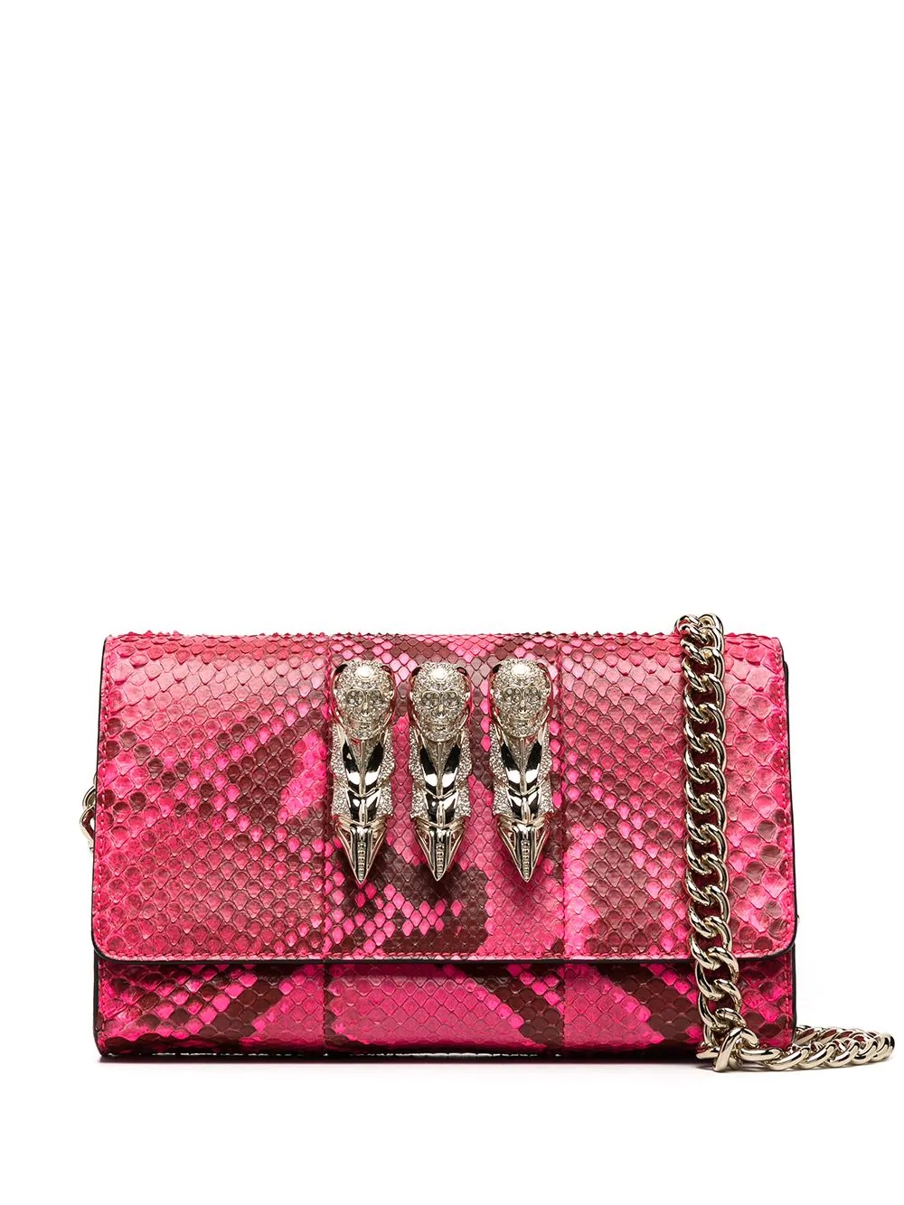 snake-print clutch - 1