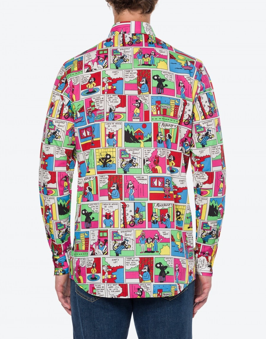 MOSCHINO COMICS POPLIN SHIRT - 3