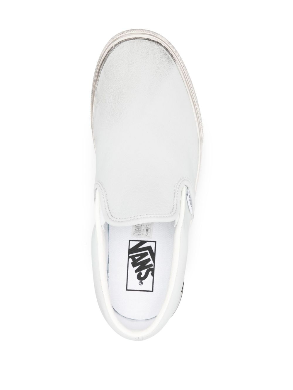 leather slip-on sneakers - 4